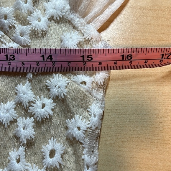 DOUBLE Crazy Tie Back Embroidered Mesh Bodice Dress. Size Medium - Picture 10 of 12